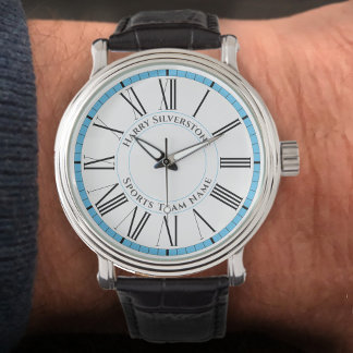 Jouw naam plus sportteam naam. Sportfan Horloge