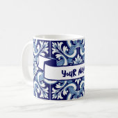Jouw naam portugese tegel koffiemok (Voorkant links)