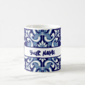 Jouw naam portugese tegel koffiemok (Center)