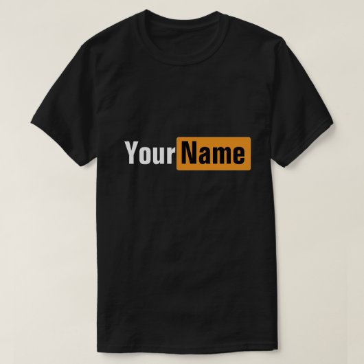 Jouw naam Pun Hub Meme Design T-Shirt (Design voorkant)