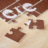 Jouw naam Puzzle - een bakstenen muur - ik hou van Legpuzzel (Zijkant)