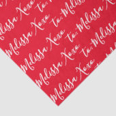 Jouw naam Red Tissuepapier (Detail)