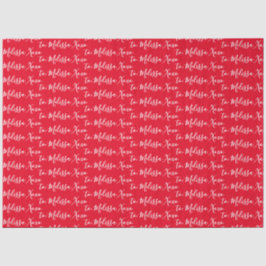 Jouw naam Red Tissuepapier