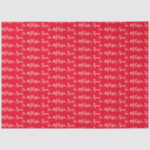 Jouw naam Red Tissuepapier