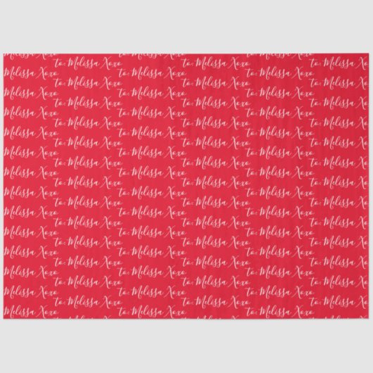 Jouw naam Red Tissuepapier (Voorkant)