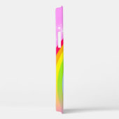 Jouw naam regenbooglichtroze ster Case-Mate iPhone case (Achterkant / Rechts)