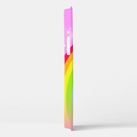 Jouw naam regenbooglichtroze ster Case-Mate iPhone case (Achterkant / Rechts)