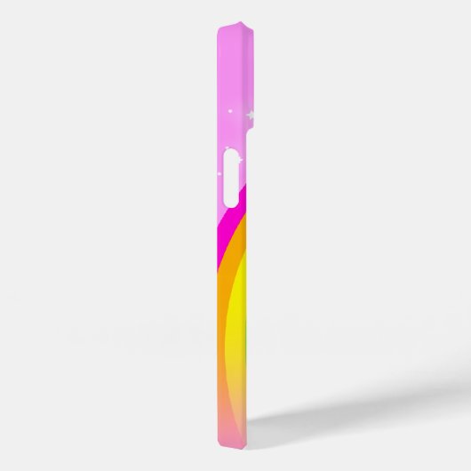 Jouw naam regenboogroze hemelsterren Case-Mate iPhone case (Achterkant / Rechts)