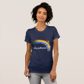 "Jouw naam" regenboogtop T-shirt (Voorkant volledig)