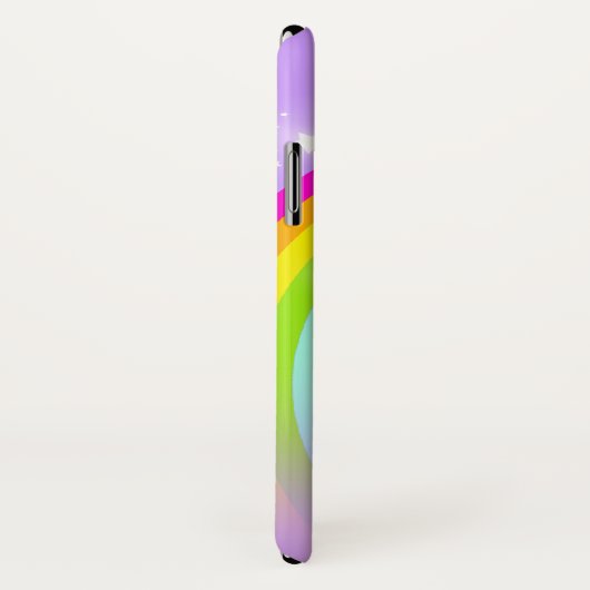 Jouw naam regenboogviolet sky iphone case (Achterkant / rechts)