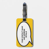 Jouw naam reportage beluisterboek bagagelabel (Achterkant verticaal)