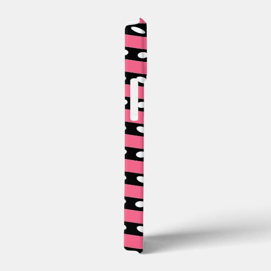 Jouw naam roze en zwarte strepen met Stippen Case-Mate iPhone Case (Achterkant / Rechts)