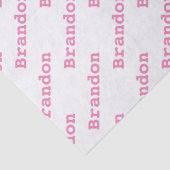 jouw naam roze/witte verjaardagstekst tissuepapier (Detail)