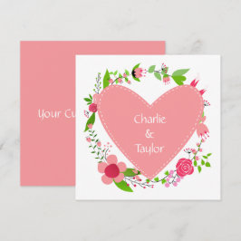 Jouw naam(s) in een Hart-aangepaste uitnodigingen