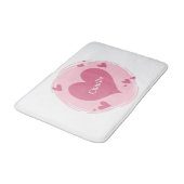 Jouw naam(s) in een hartbadmats badmat (Gekanteld)