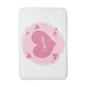 Jouw naam(s) in een hartbadmats badmat (Voorkant Verticaal)