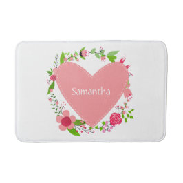 jouw naam(s) in een hartbadmats badmat