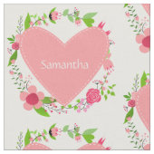 Jouw naam(s) in een Heart custom fabric Stof (Close Up)