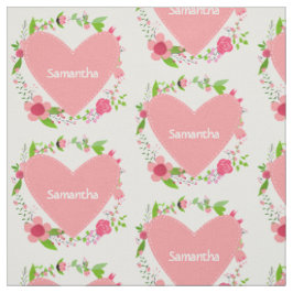 Jouw naam(s) in een Heart custom fabric Stof