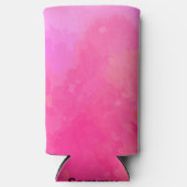 Jouw naam-schaduwen van roze toevoegen seltzer blikjeskoeler (Voorkant)