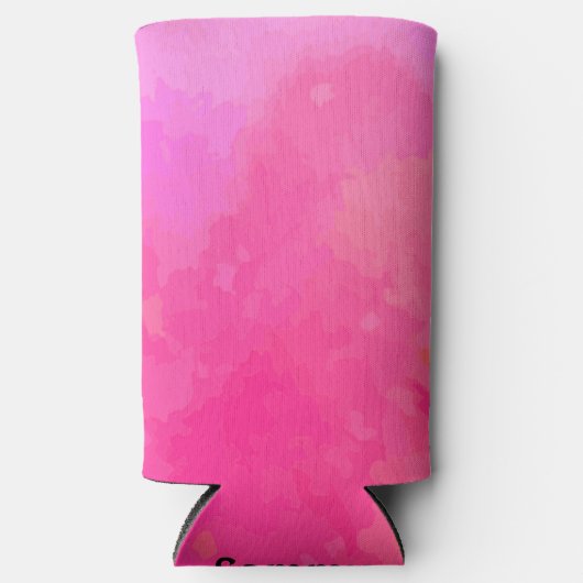 Jouw naam-schaduwen van roze toevoegen seltzer blikjeskoeler (Voorkant)