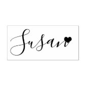 Jouw naam schattig script handtekening rubberstempel (Afrduk)