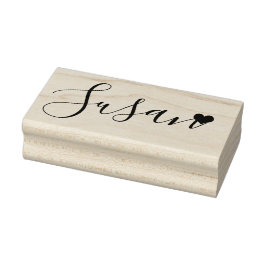 Jouw naam schattig script handtekening rubberstempel