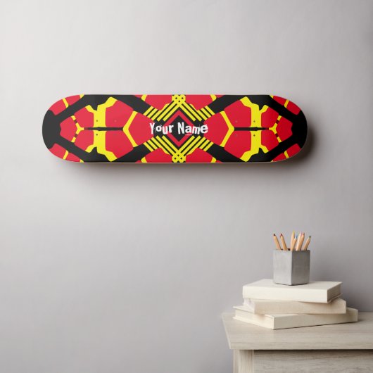 Jouw naam skateboard (Muurkunst (Horizontaal))