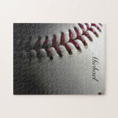 Jouw naam Sluiten Baseball - Sport Art Legpuzzel (Horizontaal)