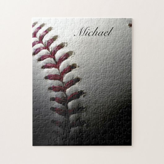 Jouw naam Sluiten Baseball - Sport Art Legpuzzel (Verticaal)