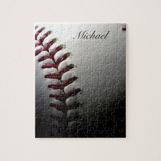 Jouw naam Sluiten Baseball - Sport Art Legpuzzel (Verticaal)
