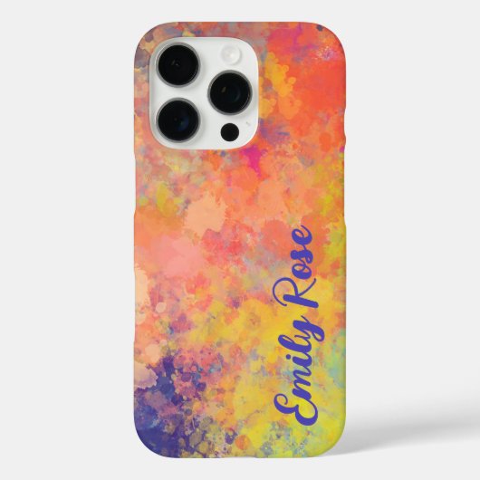Jouw naam Spring Tulip Waterverf Abstract Case-Mate iPhone Case (Achterkant)