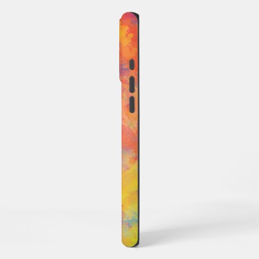 Jouw naam Spring Tulip Waterverf Abstract iPhone Hoesje (Linkerkant)