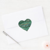 Jouw Naam Sticker Agate Groen Goud Glitter Marmer (Envelop)