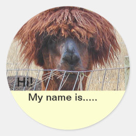 Jouw naam-Sticker toevoegen Ronde Sticker