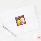 Jouw naam sticker Tulip laat zijn naam bloemen (Envelop)