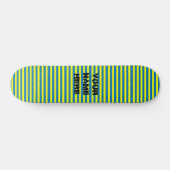 Jouw naam stripes Skateboard Deck toevoegen (Horizontaal)