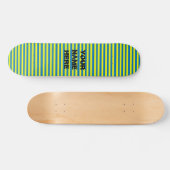 Jouw naam stripes Skateboard Deck toevoegen (Horizontaal)