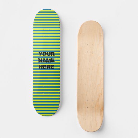 Jouw naam stripes Skateboard Deck toevoegen (Voorkant)