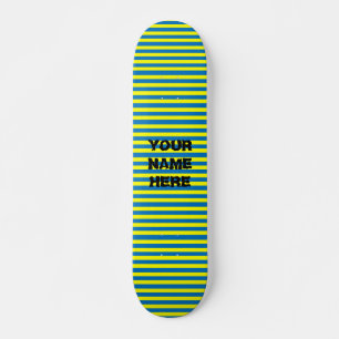 Jouw naam stripes Skateboard Deck toevoegen