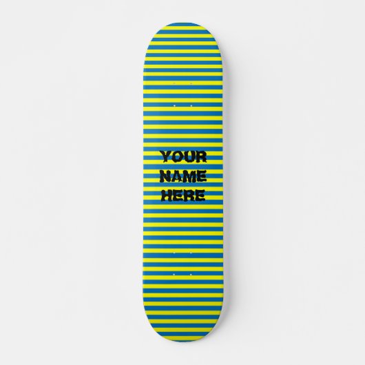 Jouw naam stripes Skateboard Deck toevoegen (Voorkant)