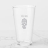 JOUW NAAM SUGAR SKULL PINT GLASS GLAS (Achterkant)