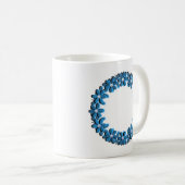 Jouw naam, tekst, gepersonaliseerd, bloemig koffiemok (Voorkant rechts)