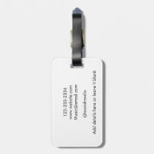 Jouw naam tekst toevoegen violist muzikant musicus bagagelabel (Achterkant verticaal)