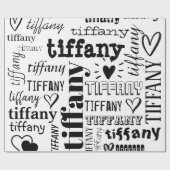 Jouw naam Tekstpatroon op maat Cadeaupapier (Vlak)