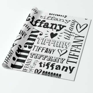Jouw naam Tekstpatroon op maat Cadeaupapier