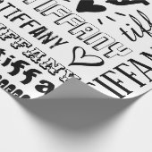 Jouw naam Tekstpatroon op maat Cadeaupapier (Hoek)