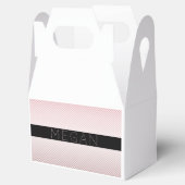 Jouw naam | Thin Roos Ombre & White Stripes Bedankdoosjes (Geopend)