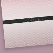 Jouw naam | Thin Roos Ombre & White Stripes Cadeaupapier