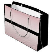 Jouw naam | Thin Roos Ombre & White Stripes Groot Cadeauzakje (Achterkant Gekanteld)